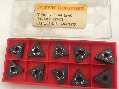 SANDVIK Coromant TNMG 333-61 16 04 12-61 P-K15 015 Lathe Carbide Inserts 10 Pcs