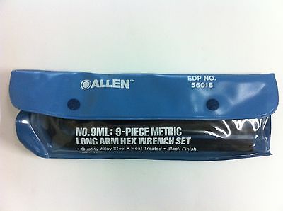 Holo Krome 9 Piece Allen Wrench Hex Key Set Metric Long Arm Alloy Steel USA