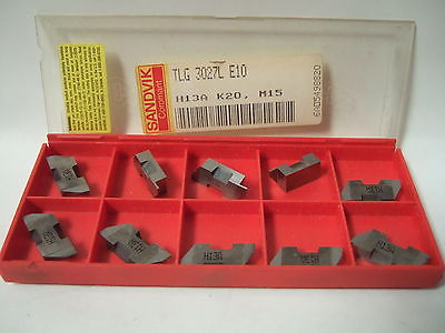 SANDVIK Coromant TLG 3027L E10 H13A K20 Lathe Grooving Carbide Inserts 10 Pcs