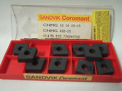 SANDVIK Coromant CNMG 432 15 015 P15 Lathe Carbide Inserts 10 Pcs New