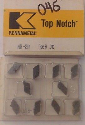 Kennametal NB-2R Top Notch K68 JC Lathe Carbide 10 Inserts Metal Cutting Tools