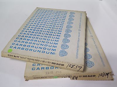 Carborundum 9 x 11" Fastcut Finishing Paper 10859 Grit 320 Qty 200 Brand New