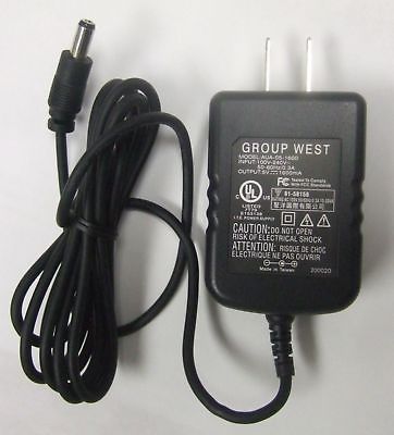 Group West AC Adapter AUA-05-1600 5V Power Supply NEW