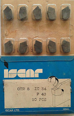ISCAR GTR 5 IC 54 P40 Carbide Inserts Grooving 10 Pcs Self Grip Cut-Off Lathe