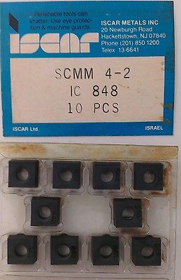 ISCAR SCMM 4-2 IC 848 Carbide Inserts 10 Pcs Lathe Turning New Mill Tools
