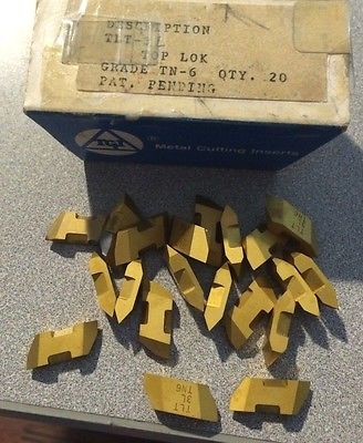 TGI USA Made TLT 3L TN-6 Top Lok Lathe Grooving Carbide Inserts 20 Pcs New Gold