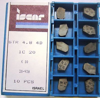 ISCAR GTR 4.8 4D IC 20 K10 Carbide Inserts Grooving 10 Pcs Lathe Self Grip Cut