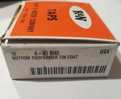 Reiff Nestor R&N ThreadFormer HSS Standard Bottom Taps 12 Pcs 4-40 NC BH - 6