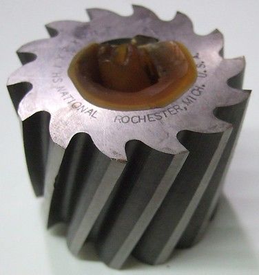 National 2 1/2” x 2” HSS High Speed Steel Helix Helical Tooth Plain Mill Mi