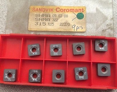 SANDVIK Coromant SNMA 322 09 03 08 315 K15 Lathe Tools Carbide Inserts 9 Pc New