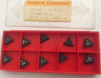SANDVIK Coromant TPGR 220-21 11 03 02-21 015 P-K15 Lathe Carbide Inserts 10 Pcs