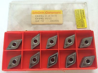 SANDVIK Coromant DNMG 442-15 15 06 08-15 S6 P40 Lathe Carbide Inserts 10 Pcs New