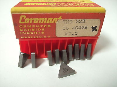 SANDVIK Coromant TNG 323 56 40298 Lathe Carbide Inserts 10 Pcs New