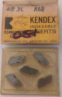 KENNAMETAL KENDEX NB 3L K68 Lathe Carbide Indexable Inserts 5 Pcs Grooving New