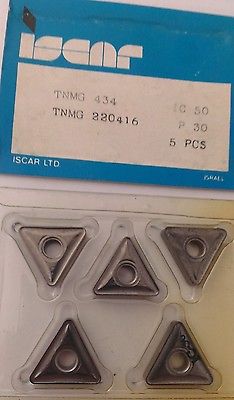 ISCAR TNMG 434 IC 50 P 30 Carbide Inserts 5 Pcs Lathe Turning New Made in Israel