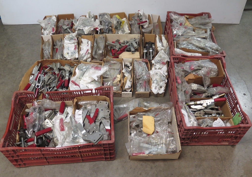 Large Lot of New DESTACO Hold Down Toggle Clamps Pull Action Latch Red Handle
