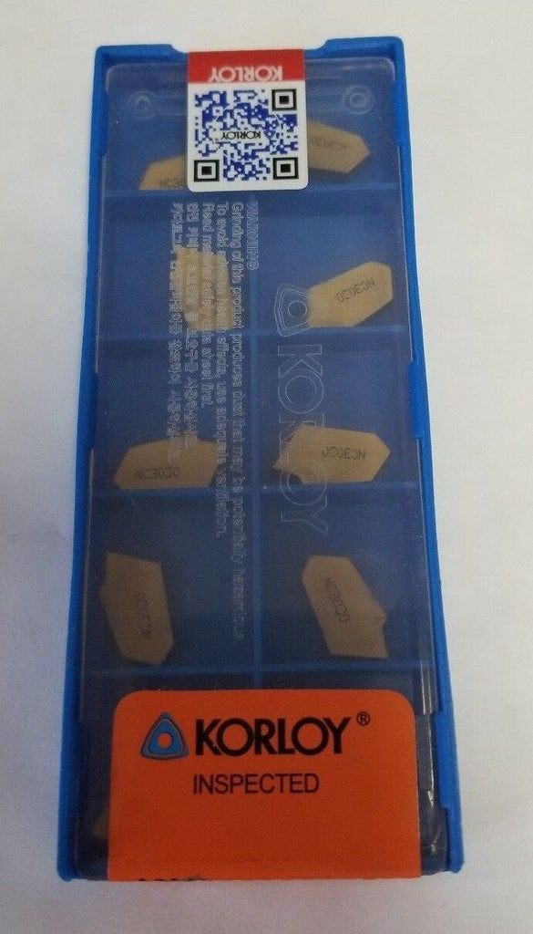 10 Pcs KORLOY SP300 NC3030 CNC Lathe Carbide Inserts Grooving Cut Off New Gold