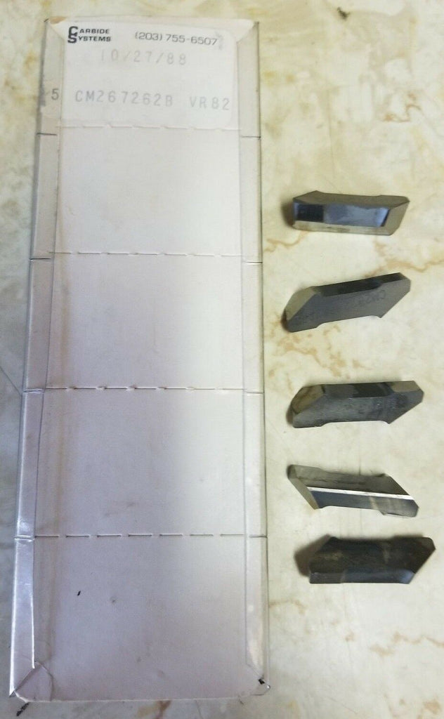 Carbide Systems 5pcs CM267262B VR 82 Carbide Inserts Grooving
