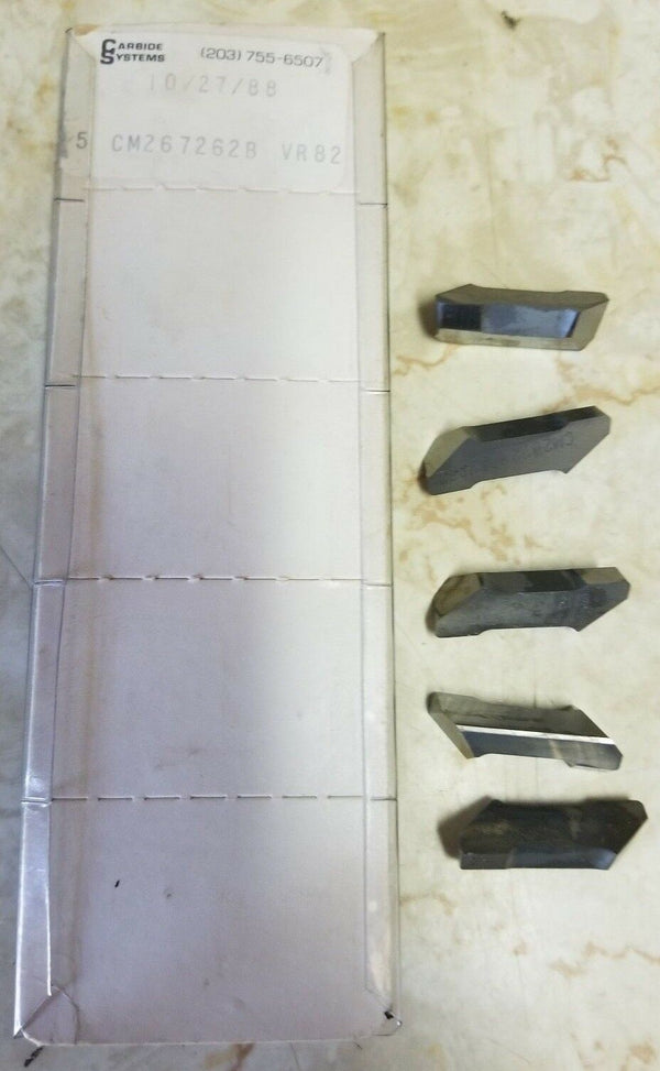 Carbide Systems 5pcs CM267262B VR 82 Carbide Inserts Grooving