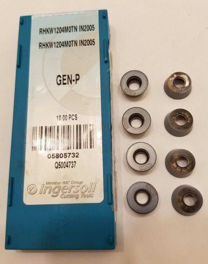 8 Pcs Ingersoll Cutting Tools RHKW1204MOTN IN2005 5805732 Lathe Carbide Inserts