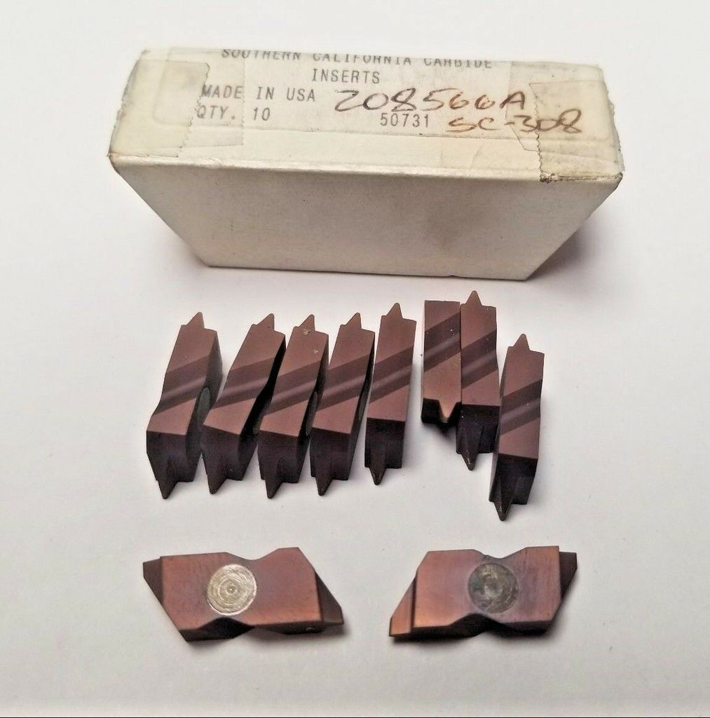 Southern California 208566A SC-308 Lathe Carbide Inserts 10 Grooving Tools New