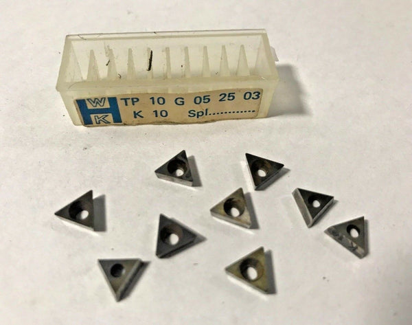 9 Pcs HWK TP 10 G 05 25 03 K10 Lathe Carbide Inserts New