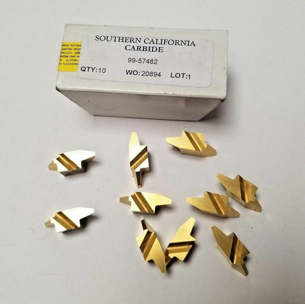 Southern California 99-57482 WO:20894 Lathe 10 Carbide Inserts Grooving Tools
