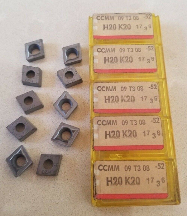 Sandvik Coromant CCMM 09 T3 08 H20 K20 17 3 6 Carbide Inserts 10 Pcs Lathe