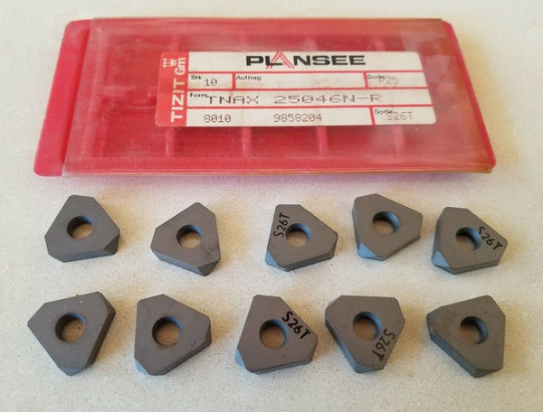 10 Pcs Plansee TNAX 25046N-R P25 S26T 8010 Lathe Mill Carbide Inserts Tools