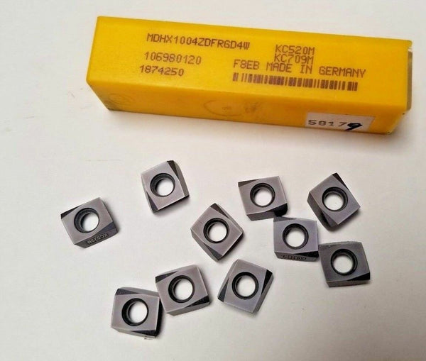 10 Pcs Kennametal MDHX 1004ZDFRGD4W KC 520M KC 709M Carbide Inserts Mill Germany