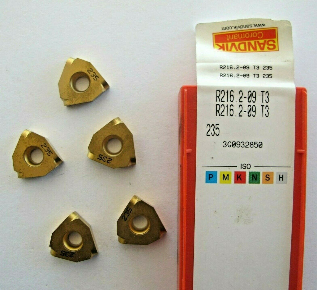 SANDVIK Coromant R216.2 09 T3 235 Lathe Mill Carbide Inserts 5 Pcs New