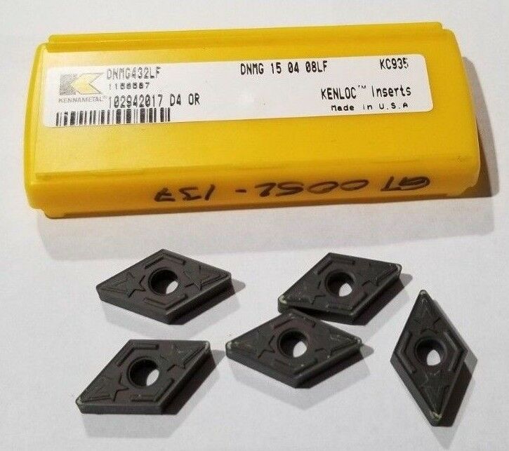 KENNAMETAL DNMG432LF KC935 DNMG 15 04 08LF KENLOC Lathe Mill Carbide 5 Inserts