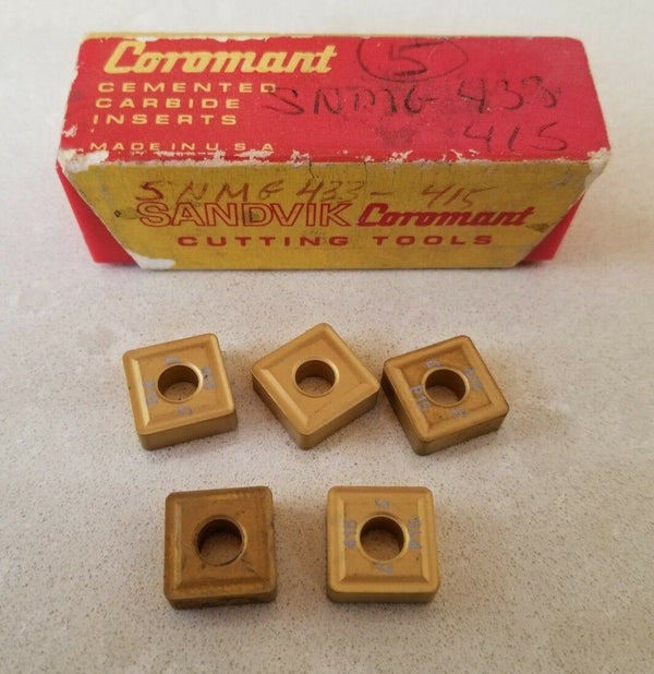 SANDVIK Coromant SNMG 433 - 415 P15 Lathe Mill Carbide Inserts Gold 5 Pcs