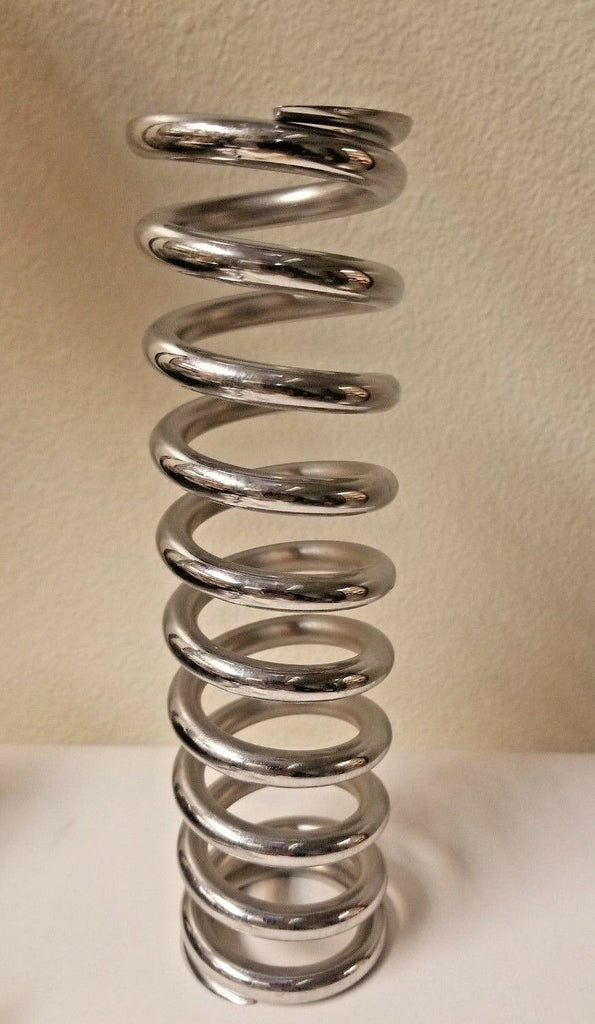 Works Performance Shock Compression Spring 9.0" Long 310 Lbs .375 Wire Chrome