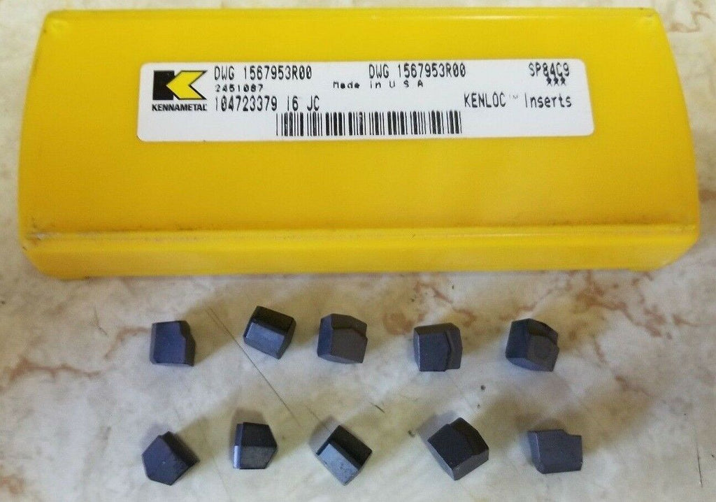 10 Pcs Kennametal DWG 1567953R00 SP84C9 104723379 Cutoff Lathe Carbide Inserts