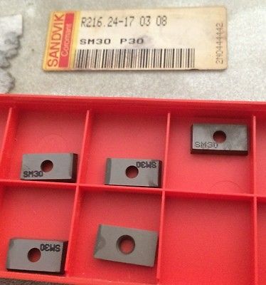 SANDVIK Coromant R216.24-17 03 08 SM30 P30 Lathe Mill Carbide Inserts 5 Pcs New