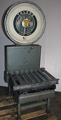 Vintage TOLEDO Industrial Platform Scale 125 LBS Model 2071 Steam Punk Nice