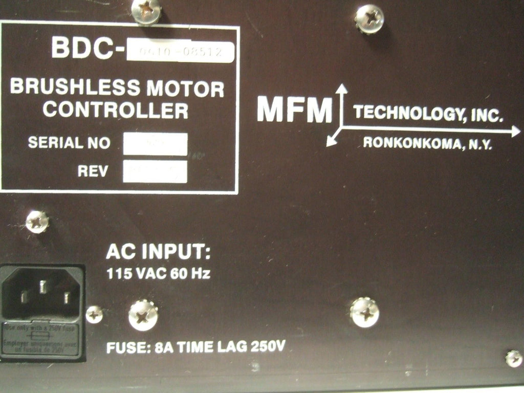 MFM Technology BDC 0610-08512 Brushless Motor Controller