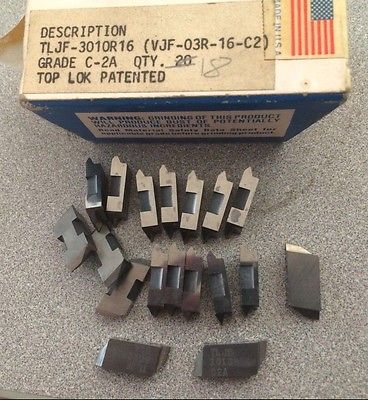 TGI USA Made TLJF 3010R16 Top Lok C-2A Lathe Grooving Carbide Inserts 18 Pcs New