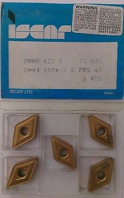 ISCAR DNMG 433 E IC 835 Carbide Inserts 5 Pcs Lathe Turning Mill Tools New Gold