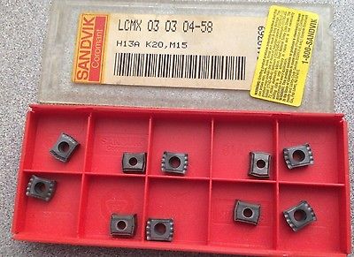 SANDVIK Coromant LCMX 03 03 04-58 H13A K20 Lathe Mill Carbide Inserts 10 Pcs New