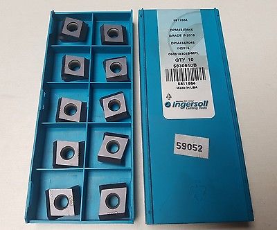 10 Pcs Ingersoll Cutting Tools DPM 434 R045 IN2015 Lathe Carbide Inserts New USA