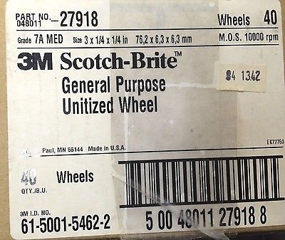 40 New Wheels 3M Scotch-Brite 048011 27918 General Purpose 3