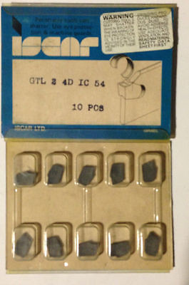ISCAR GTL 2 4D IC 54 Carbide Inserts Grooving 10 Pcs Lathe Self Grip Cut-Off New
