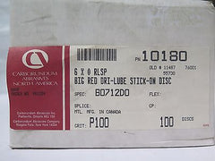 Carborundum Abrasive 10180 Big Red DRI LUBE 6 x 0 RLSP Grit 100 Qty 100 New