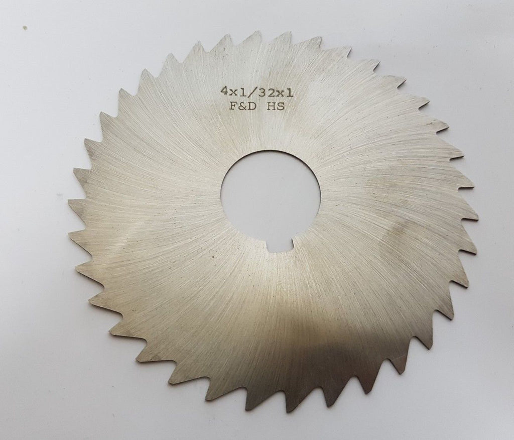 F&D Cutting Tools Metal Plain Slitting Saw HS Cutter 4 x 1/32 x 1 B-232 New