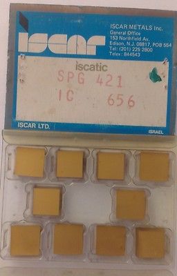 ISCAR ISCATIC SPG 421 IC 656 Carbide 10 Inserts Lathe Turning Mill Tools Gold