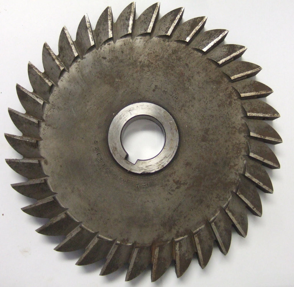 National 8” x 3/4” x 1 ¼” Plain Side Slitting Mill Milling Cutter