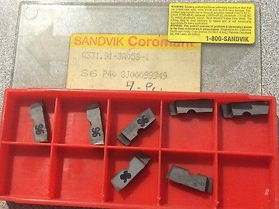 SANDVIK Coromant A331.91 3A058-1 S6 P40 Lathe Grooving Carbide Inserts 7 Pcs New