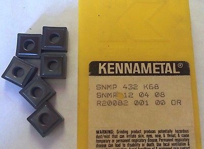 6 Pcs Kennametal SNMP 432 K68 12 04 08 Lathe Indexable Carbide Inserts Tools